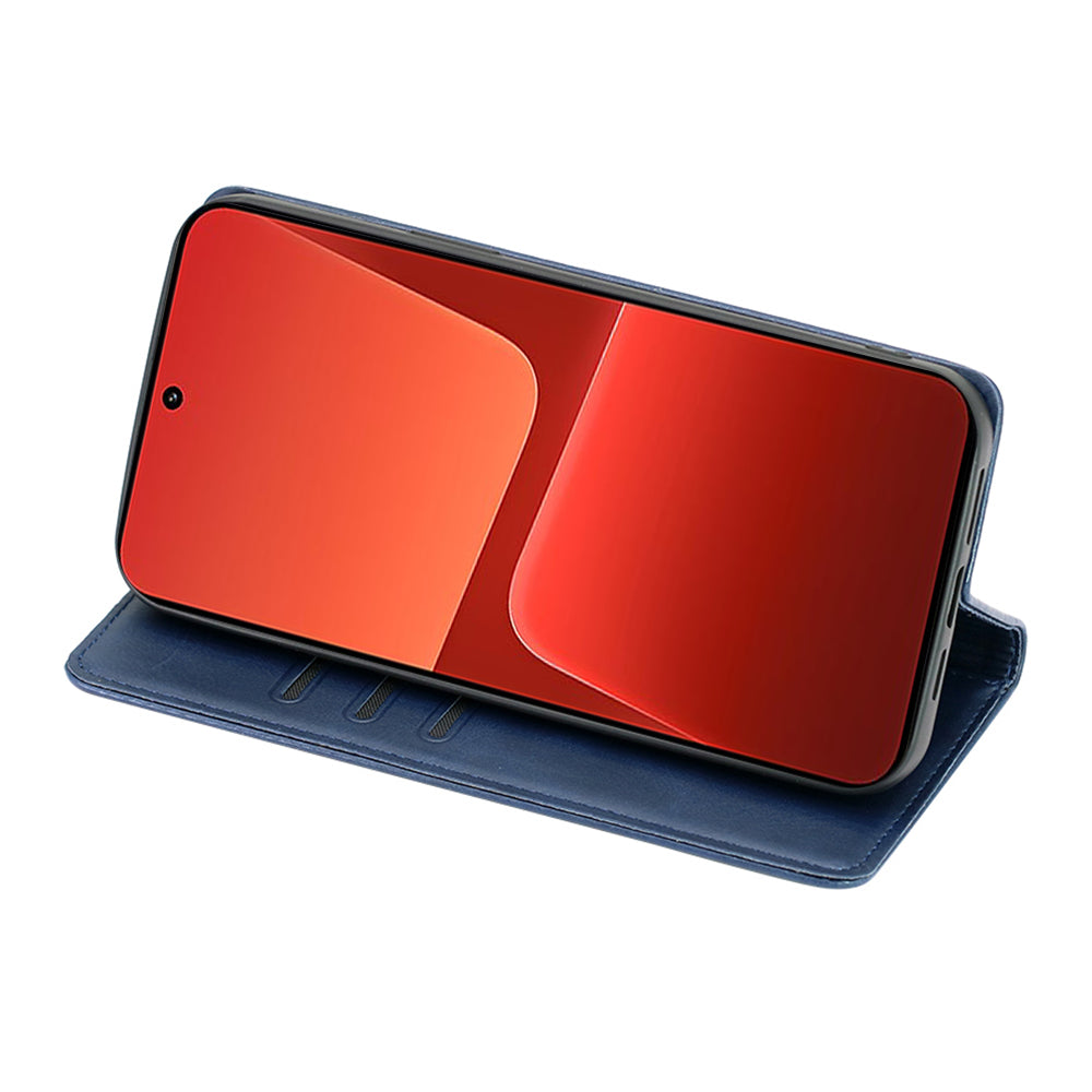 For Xiaomi 13 5G Calf Texture PU Leather Wallet Stand Magnetic Auto-absorbed Phone Case Full Protection Inner TPU Cover For Xiaomi 13 5G Calf Texture PU Leather Wallet Stand Magnetic Auto-absorbed Phone Case Full Protection Inner TPU Cover